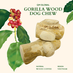 Jouet à mâcher pour chien en bois de café de qualité supérieure, bâton en bois dur naturel, écologique et durable, style dessin animé/moderne, pour chiens de grande race et mâcheurs très vigoureux - Product Image 1