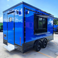 Remorque de restauration rapide pour BBQ et crème glacée, camion de cuisine mobile, chariot de vente ambulante, chariot de traiteur, chariot à pizza, remorque de concession pour camping, résistant à la rouille