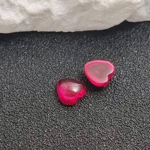 Natural Ruby Heart Cabochon Gemstone Smooth Polished Heart Shape Flat Back Loose Ruby Multiple Sizes Wholesale - Product Image 5