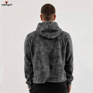 Sweat-shirts personnalisés pour hommes 2026 avec logo, effet délavé, 100 % coton, hiver, brodés, respirants, écologiques, fabriqués au Pakistan - Product Image 4