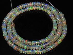 Opal etíope Multi Flashy Fire Smooth Roundel Bead 16 pulgadas Strand 4-5MM Piedra suelta hecha a mano para la fabricación de joyas Piedra natural - Product Image 5