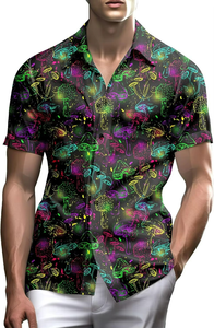 Chemise homme à manches courtes, imprimé plage, élastique, décontractée, boutonnée, été, vacances, colorée, légère, haut pour homme, chemise de plage pour la natation - Product Image 6