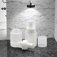 Flacon pompe plat transparent givré en PET 50ml 100ml 150ml pour emballage cosmétique, lot de flacons neufs avec pompe pulvérisatrice pour soins de la peau