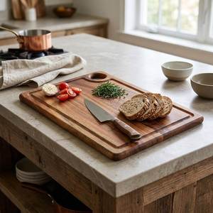 Planche à découper en bois de haute qualité, surface lisse, pour la préparation et le service des aliments au quotidien, usage domestique et hôtelier - Product Image 2