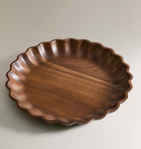 Bandeja de Servir Ovalada Moderna de Madera Maciza con Asa, Grano de Madera Natural, Ecológica, Segura para Alimentos, para Uso en el Hogar, Restaurantes y Hoteles - Product Image 6