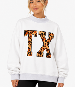 เสื้อสเวตเชิ้ตคอเต่าผ้าฟลีซสำหรับผู้หญิง TX ปักลายตามสั่ง แขนยาว ผ้าผสมโพลีเอสเตอร์และคอตตอน ทรงหลวม สวมใส่สบาย - Product Image 6