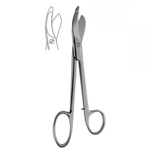 Tijeras para vendajes, instrumentos quirúrgicos ortopédicos, tijeras ortopédicas dentadas de acero inoxidable - Product Image 6