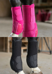 Professional <b>Equestrian</b> Denim Horse Leg Protection Boots Shock Absorbing Breathable Durable Riding Tendon Support - Product Image 3