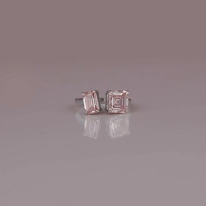 Diseño único Natural Lab Grown Diamond Eternity Wedding Band Anillo de compromiso de oro rosa Joyería fina de moda - Product Image 1