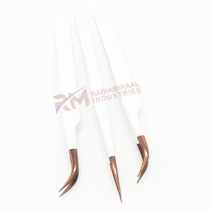 แหนบต่อขนตาปลายแหลมสแตนเลสสีขาว RMI และสีโรสโกลด์พลาสมา รุ่นปกติ - Product Image 3
