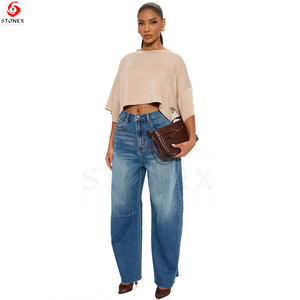 Women's Neck <b>Crop</b> <b>Top</b> T-Shirt Premium Cotton Lightweight Eco-Friendly Breathable Casual for Spring/Summer Fashion Retail - Product Image 3