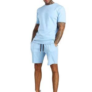 Chemises et shorts unisexes d'été pour hommes, chemise à manches courtes imprimée et short, ensemble deux pièces pour un usage quotidien - Product Image 1