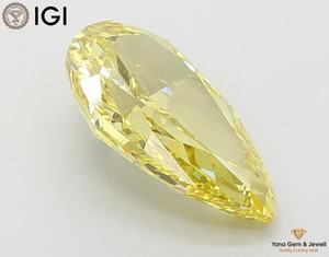 Diamante Cultivado en Laboratorio con Certificado IGI, 3.00 Quilates, Color Amarillo Intenso, Claridad VS2, Corte Pera, para Anillo de Compromiso o Regalo - Product Image 3