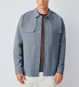 Chaqueta Cortavientos Ligera de Alta Calidad OEM al por Mayor con Logotipo Personalizado, Mezcla de Algodón/Poliéster, Cuello Clásico, para Hombre - Product Image 1