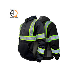 เสื้อแจ็คเก็ตนิรภัยแบบมีฮู้ดสำหรับฤดูหนาว ผลิตจากโพลีเอสเตอร์ พร้อมโลโก้ด้านหน้า สำหรับคนงานก่อสร้าง คุณภาพสูง - Product Image 2