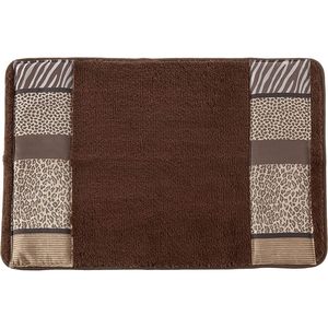 Tappetino da Bagno Classico di Lusso con Stampa Leopardo, Ghepardo e Zebra, Design Contemporaneo con Animali, Tappeto Doccia Elegante e Unico per Bagni di Lusso - Product Image 1