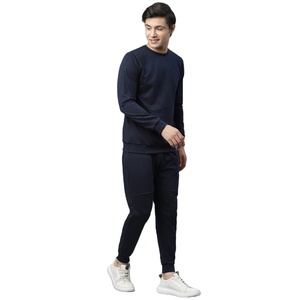 Ensemble de survêtement d'hiver pour homme, inspiré du monde du sport, avec veste à col roulé et pantalon droit, pour le fitness, la course, le streetwear et la mode, en fibre de bambou - Product Image 1