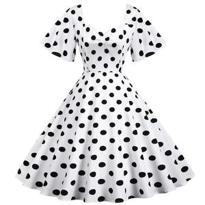 Vestido Personalizado con Puntos de Polka para Mujer, Estilo 2026, Elegante, para Fiesta, Estilo Pin-up de los Años 50, Retro, Vintage - Product Image 5