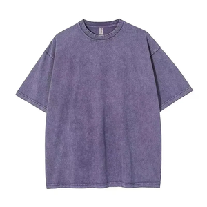 เสื้อยืดคอตตอนผู้ชายไซส์ใหญ่ สีพื้น ผ้าเจอร์ซีย์แบบซักแล้ว คอกลม แขนสั้น ทรงลำลอง - Product Image 5