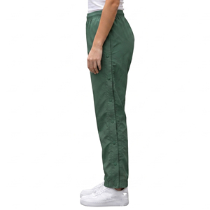 Pantalon coupe-vent ample pour femme avec boutons latéraux, pantalon de randonnée coupe-vent pour femme avec boutons latéraux, joggers coupe-vent avec boutons-pression latéraux - Product Image 6