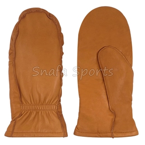 Gants mitaines en cuir d'agneau véritable personnalisés, chauds pour l'hiver, de haute qualité et à prix abordable, pour hommes et femmes, avec motifs - Product Image 3
