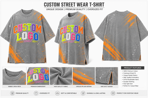 Camiseta Extra Grande con Logotipo Personalizado para Hombre, Manga Corta, Bordado Frontal con Letras, Estilo Urbano, Cuello Redondo, Jersey de Algodón - Product Image 5