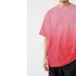 High Quality Acid Washed Cotton Distressed Vintage Unisex Short Sleeve Blank Gradient Oversized <b>T</b>-shirt for Men - Product Image 5