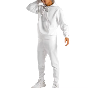 Fabricante OEM de Conjuntos de Sudadera con Capucha y Pantalones Deportivos para Hombre, Personalizables, de Gran Tamaño, Proveedor de Fábrica de Trajes Deportivos Lisos - Product Image 1