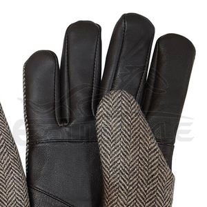 High Quality Wool Leather Gloves for Men Classic Touchscreen Satin Lining Wrist Length Outdoor Use Cold Weather Winter Gloves - Product Image 3