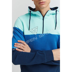 Sweat-shirts d'hiver multicolores vierges, personnalisables avec logo brodé, épais, coupe oversize à épaules tombantes, 100% coton pour homme - Product Image 4