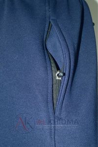 Pantalon de survêtement bleu marine pour femme, coupe droite, coton et polyester, motif uni, taille haute élastique, style cargo, streetwear, hiver, ODM - Product Image 5