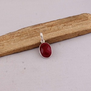 Pendentif ovale en onyx rouge fait main, argent sterling 925, collier vintage bohème en forme de goutte d'eau avec pierre éclatante, fournisseur de bijoux fins - Product Image 3