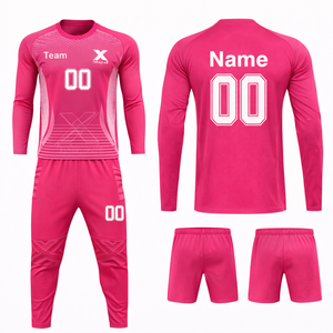 Uniforme de Fútbol de Manga Corta con Cuello en V, Ropa Deportiva de Calidad de Exportación, Transpirable, 100% Poliéster, Colores y Logotipo Personalizables - Product Image 2