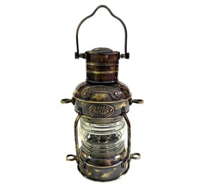 Lampe d'ancre maritime en laiton rustique de qualité supérieure, lanterne nautique pour la décoration de maison côtière et l'éclairage nautique, en vente - Product Image 6