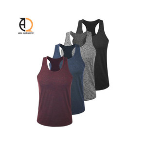 Camisetas sin mangas para hombre 100% algodón con logotipo personalizado, diseño liso, método de tejido de punto. - Product Image 2