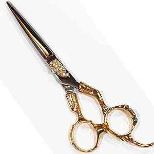 Tijeras de Peluquería Profesionales de Acero Inoxidable con Punta Afilada, Mango de Cerámica, 28 Dientes, para Diestros, Diseño de Dragón, para Salón de Belleza - Product Image 1