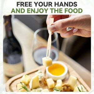 Forchette Decorative per Cocktail, 100 Pezzi, 3,5 Pollici, Spiedini in Legno per Antipasti e Bevande, Decorazioni per Tavola - Product Image 1