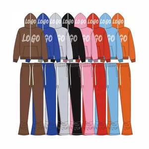 Custom Logo Plus Size Winter Hooded Hoodie Jogger Sweatpants Tracksuit Set <b>Men</b> Women Breathable Lightweight Polyester/Nylon - Product Image 4