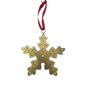 ที่แขวนผนังโลหะเคลือบด้วยฟอยล์รูปดาวสีทองแบบแขวนทำมือสำหรับตกแต่งคริสต์มาส - Product Image 5