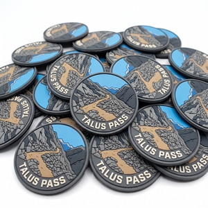 Fabricant Direct Patch en Caoutchouc 3D, Badge Rond en PVC Souple pour Tente de Camping Alpin, pour Sac à Dos, Veste, Casquette, Uniforme d'Extérieur - Product Image 3