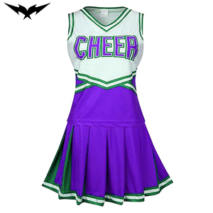 Uniformes de cheerleading personnalisés imprimés par transfert thermique 100% polyester en gros pour les écolières, qualité supérieure à fort impact - Product Image 1