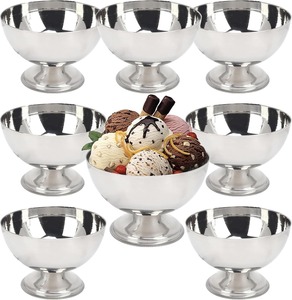 Elegante Tazón de Postre de Metal, Taza de Acero Inoxidable para Helado, Gelato, Sundae, Frutas y Yogur - Product Image 6