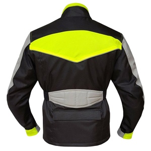 Men's Biker Long Motorcycle Jacket Waterproof Windproof for Touring & Adventuring Winter Textile Motorbike Jacket Black Print - Product Image 2