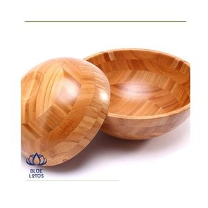 Tazón de Bambú DISPONIBLE, Material Premium, Superficie Limpia, Perfecto para Servir Comida y Guardar Frutas, Mejora el Estilo y el Uso Diario - Product Image 1