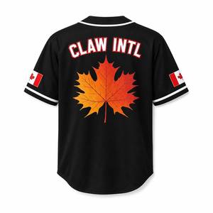 Maillot de baseball noir à manches courtes, boutonné sur le devant, anti-humidité, unisexe, pour adulte, avec impression du nom de l'équipe, 100 % polyester, anti-UV - Product Image 4