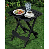 Table d'appoint pliante moderne en bois massif pour l'extérieur, avec design imperméable et fonction de transport facile, idéale pour la cour et la ferme
