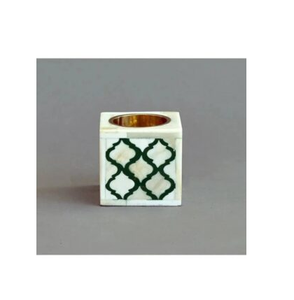 Porte-bougie à incrustations osseuses, design moderne, motif feuille, artisanat exceptionnel, prix abordable - Product Image 6