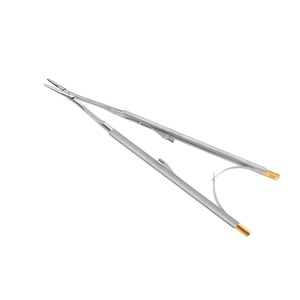 Vente en gros usine – Porte-aiguille microvasculaire manuel en acier inoxydable 100 % antirouille, pointe olive, angulaire, certifié CE - Product Image 4