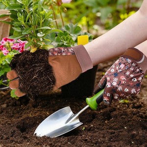 Light Color High Quality Flexible Leather Anti-Chemical Vintage Outdoor Gardening <b>Gloves</b> Touchscreen Unique Design Hand - Product Image 3