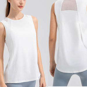 Camiseta Deportiva de Secado Rápido para Mujer, Top Deportivo sin Mangas para Verano, Top Básico Tipo Camiseta, Espalda de Malla Transpirable, Ropa Deportiva Activa - Product Image 5